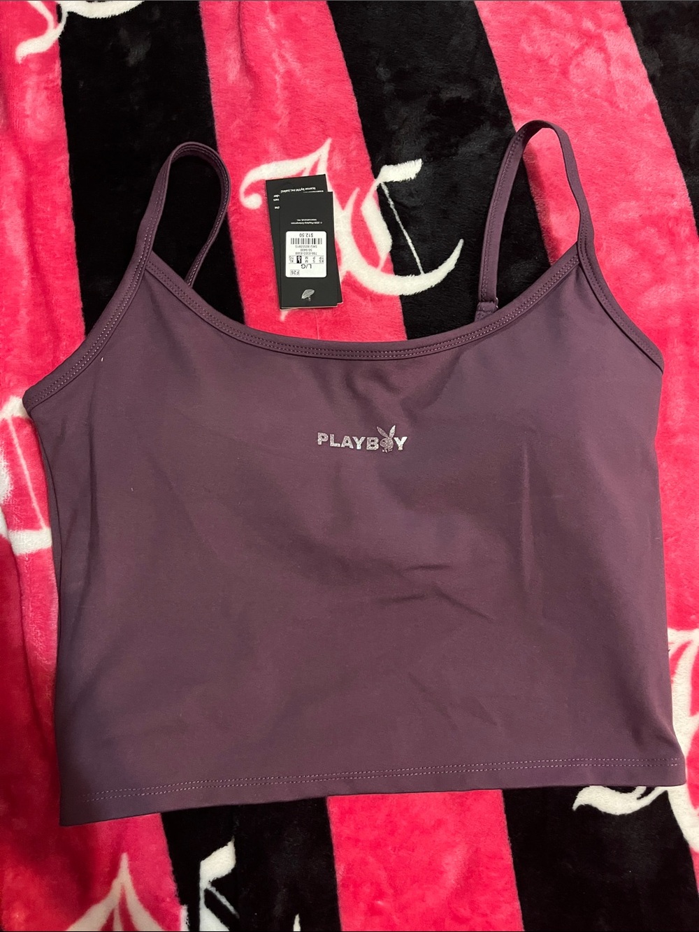 PLAYBOY Plum Stretch Cropped Cami